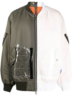 Takahiromiyashita The Soloist colour-block bomber jacket - White