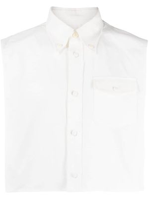 Takahiromiyashita The Soloist cotton-blend shirt vest - White