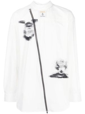Takahiromiyashita The Soloist graphic-print reversible shirt - White