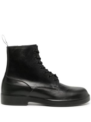 Takahiromiyashita The Soloist lace-up ankle-length leather boots - Black