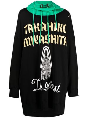 Takahiromiyashita The Soloist logo-print oversized hoodie - Black