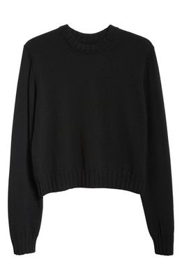 TAKAHIROMIYASHITA TheSoloist. Crop Lambswool Crewneck Sweater in Black