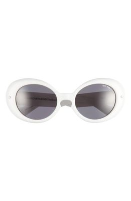 TAKAHIROMIYASHITA TheSoloist. Kurt Oval Sunglasses in White