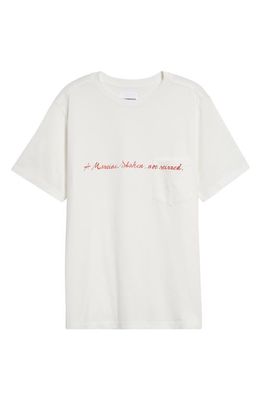 TAKAHIROMIYASHITA TheSoloist. Martini Pocket Graphic T-Shirt in White