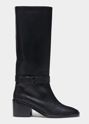 Tal Leather Buckle Tall Boots