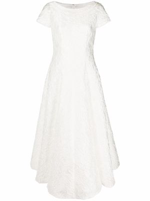 Talbot Runhof floral embroidered dress - White