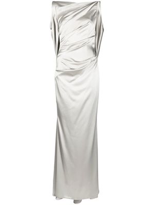 Talbot Runhof Moa draped evening dress - Grey