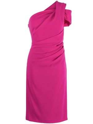 Talbot Runhof one-shoulder fitted dress - Pink