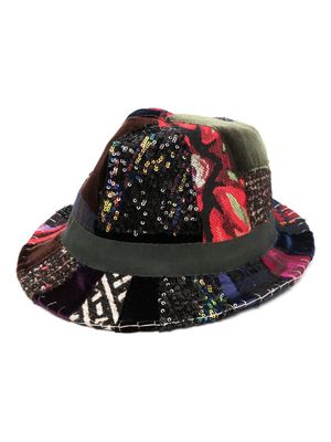 Talbot Runhof panelled bucket hat - Blue
