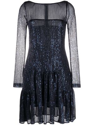 Talbot Runhof sequin-embellished midi dress - Blue