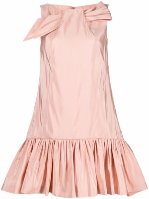 Talbot Runhof sleeveless ruffle-hem dress - Pink