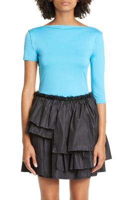 Talia Byre Asymmetric Top in Turquoise