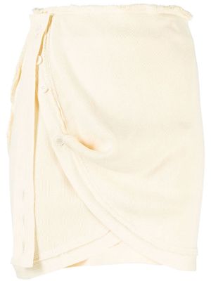 Talia Byre cotton draped skirt - Neutrals