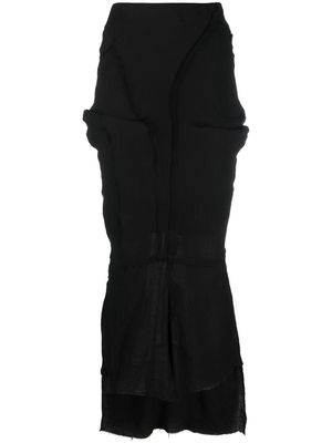 Talia Byre exposed-seam high-waisted skirt - Black