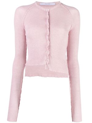 Talia Byre fine-knit cotton cardigan - Pink