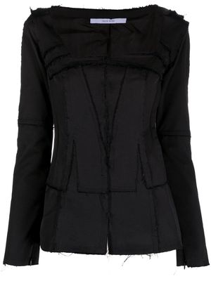 Talia Byre square-neck jacket - Black