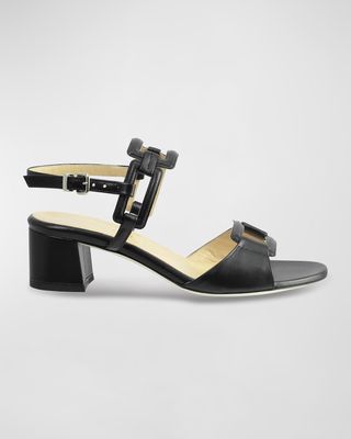 Taliah Link Leather Slingback Sandals