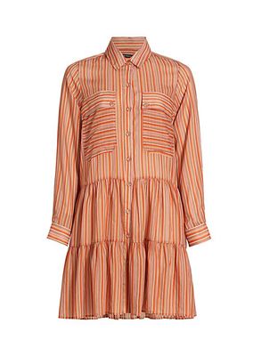 Talise Stripe Cotton-Blend Shirtdress