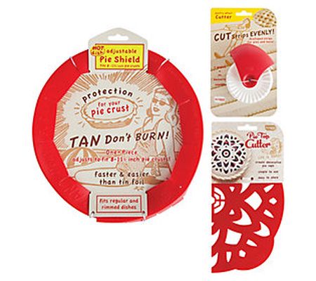 Talisman Designs Pie Shield, Pastry Wheel & Pie Top Cutter