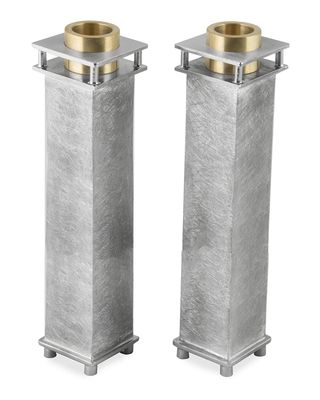 Tall Square Candle Holders, Set of 2