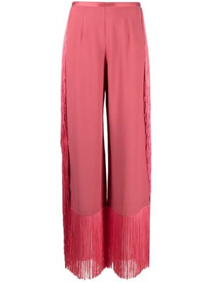 Taller Marmo Nevada tassel-fringe straight-leg trousers - Pink