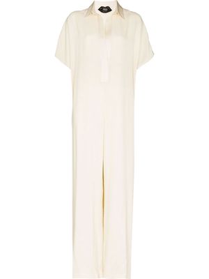 Taller Marmo polo-collar short-sleeved jumpsuit - Neutrals