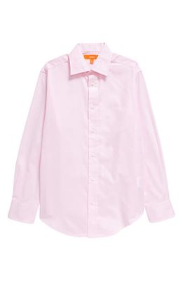 Tallia Kids' Dot Button-Up Shirt in Pink/White
