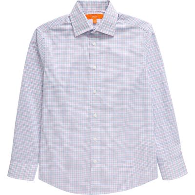 Tallia Kids' Plaid Dress Shirt in Pink /Blue