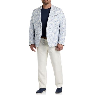 Tallia Textured Floral Sport Coat in Blue 