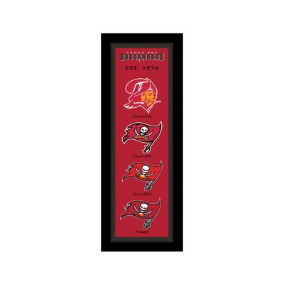 Tampa Bay Buccaneers 12" x 36" Logo Heritage Framed Banner