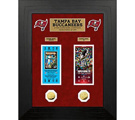 Tampa Bay Bucs 2X Super Bowl Champ Deluxe Ticke t Frame