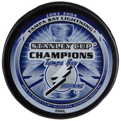 Tampa Bay Lightning Unsigned 2004 Stanley Cup Champions Logo Hockey Puck