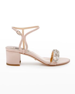 Tanessa Satin Ankle-Strap Sandals