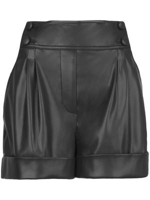 Tanya Taylor Greta faux-leather shorts - Black
