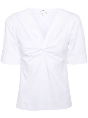 Tanya Taylor Ronelle twist cotton T-shirt - White