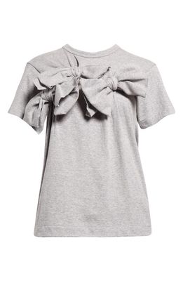 Tao Comme des Garçons Bow Cotton T-Shirt in Top Grey