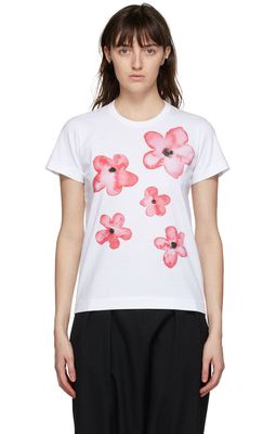 tao White Floral Print T-Shirt