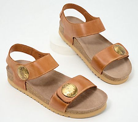 Taos Leather Adjustable Ankle Strap Sandals - Luckie