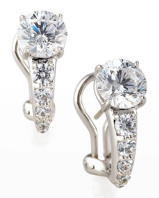 Tapered CZ Crystal Earrings