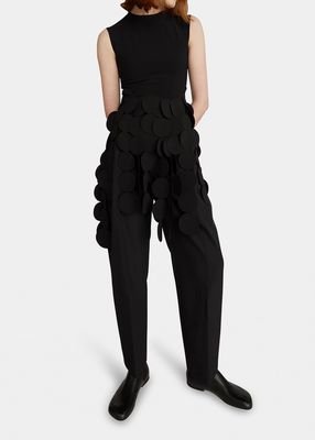 Tapered Front-Pleated Trousers