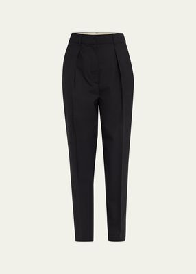 Tapered Single Pleat Trousers