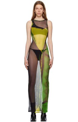Tara Hakin SSENSE Exclusive Green Cardigan & Maxi Dress Set