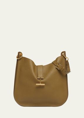 Tara Large Hobo Crossbody in Grained Leather