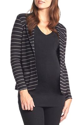 Tart Maternity Essential Maternity Blazer in Black/Grey Stripe