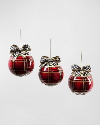 Tartastic Capiz Christmas Ball Ornaments, Set of 3