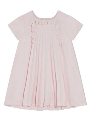 Tartine Et Chocolat A-line pleated short-sleeve dress - Pink