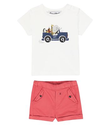 Tartine et Chocolat Baby cotton T-shirt and shorts set