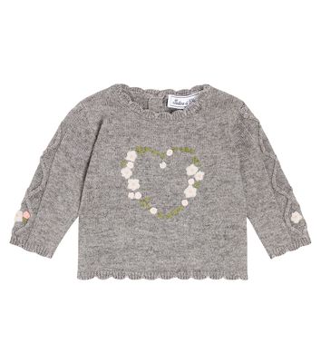 Tartine et Chocolat Baby embroidered wool-blend sweater