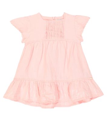 Tartine et Chocolat Baby pleated embroidered linen dress