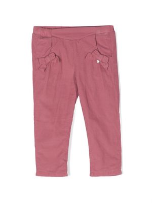 Tartine Et Chocolat bow-detail straight-leg trousers - Pink